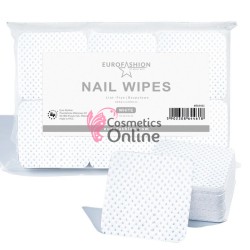 Dischete / servetele de unghii, fara scame, Eurofashion, 300 buc albe, art 4618